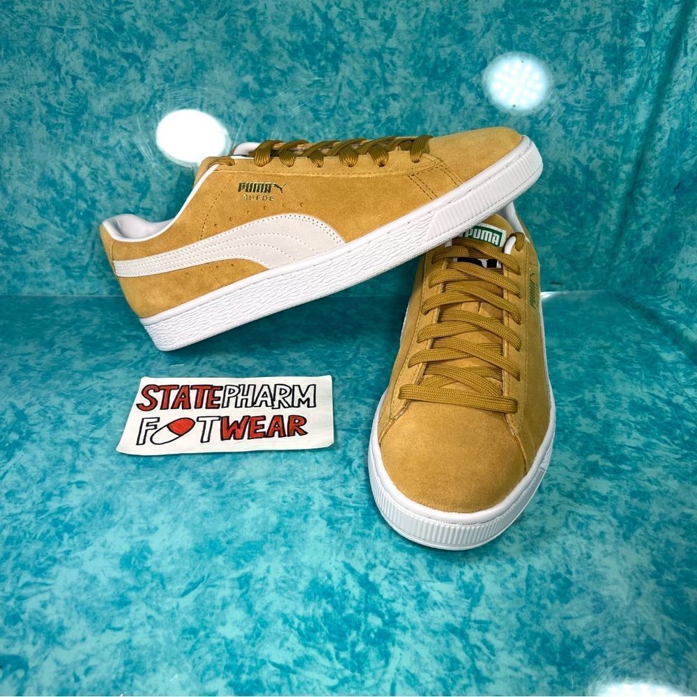 Puma Suede Classic Low Top Yellow Men’s Retro Shoes Sneakers